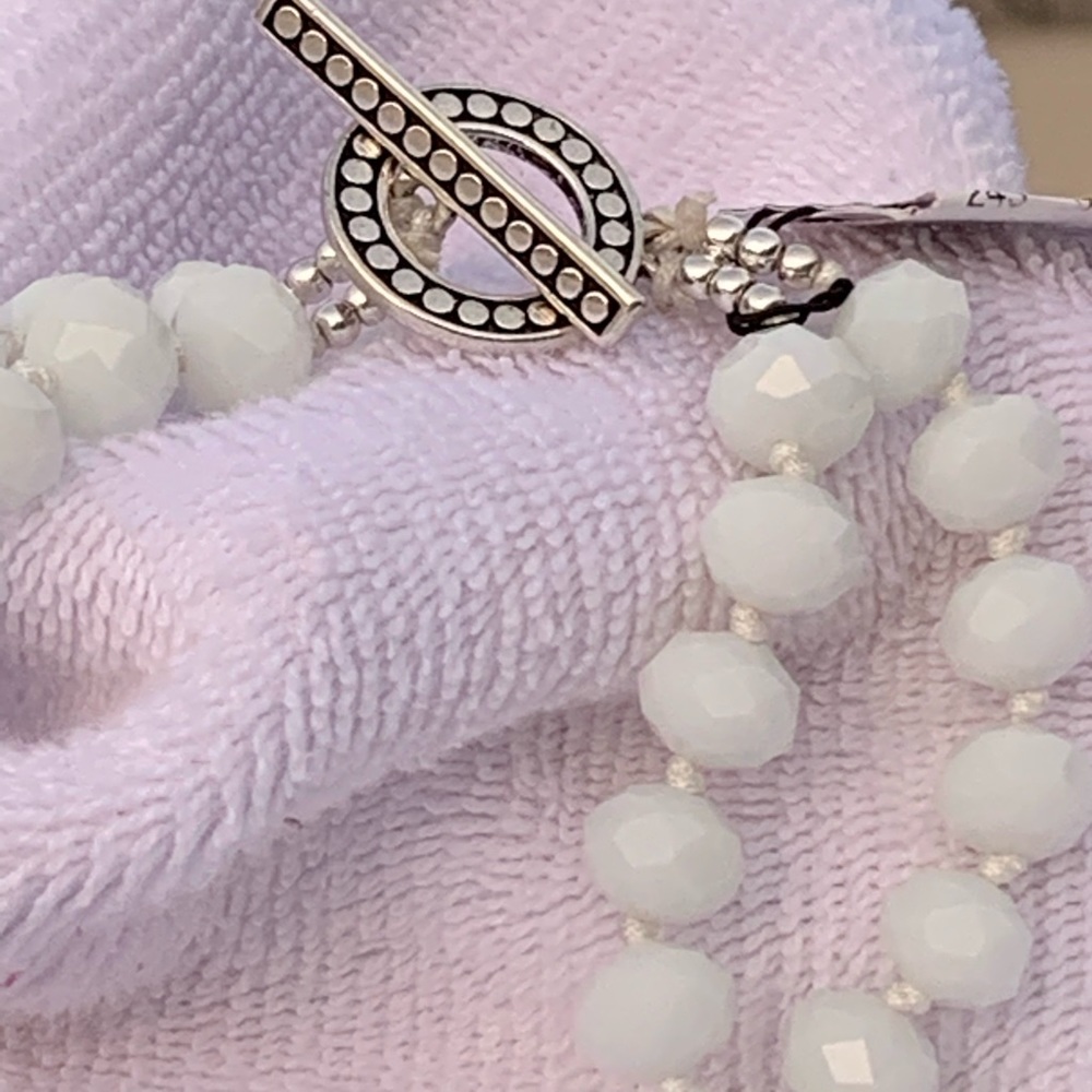 Double Stranded Beaded Necklace & Bracelet Set - Picture 3 of 6